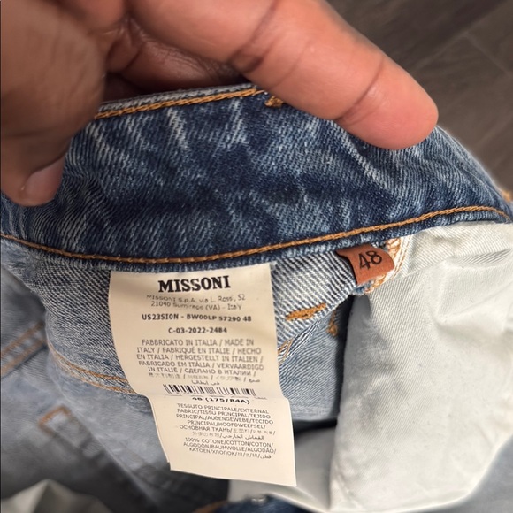 Mission Women's Blue Jeans with Patterned Cuff - Picture 5 of 6